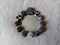 Kazuri Stretch Ceramic Beaded Bracelet, Brown and White Kazuri Beads with Crystal Clear Spacers, African Fair Trade Bead product 1